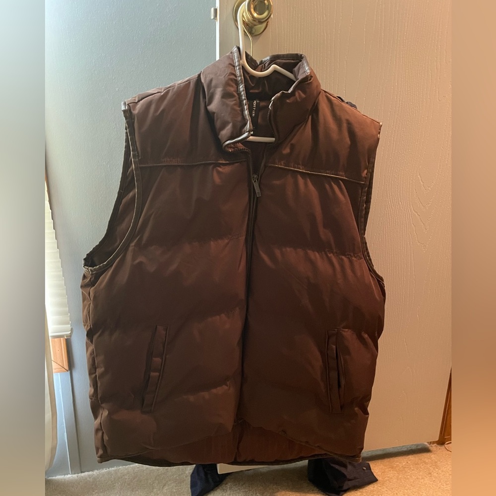 Women’s Sportier Brown Puffer Vest Size Medium